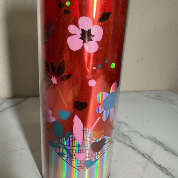 Starbucks Valentines Day 2023 Red Love Floral Confetti Acrylic Tumbler 16 OZ NEW - Picture 4 of 5